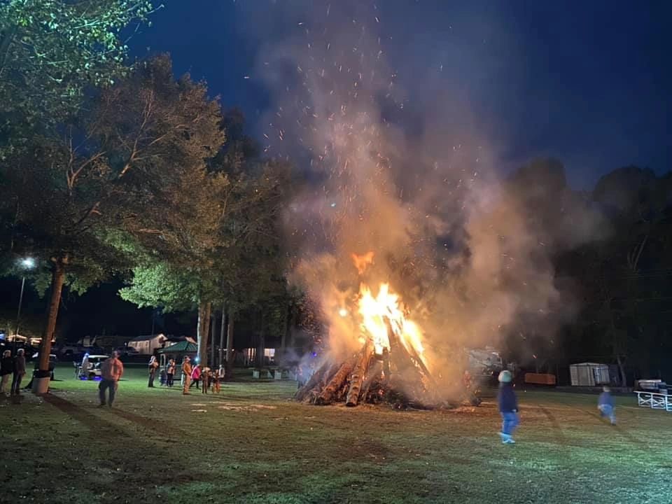 Bonfire at University Station RV Resort